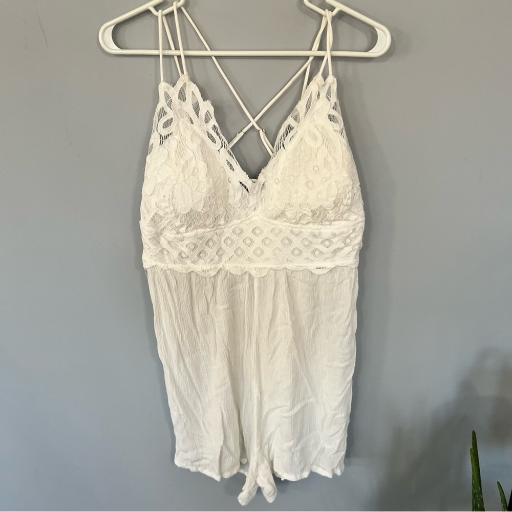 White J for justify sheer romper